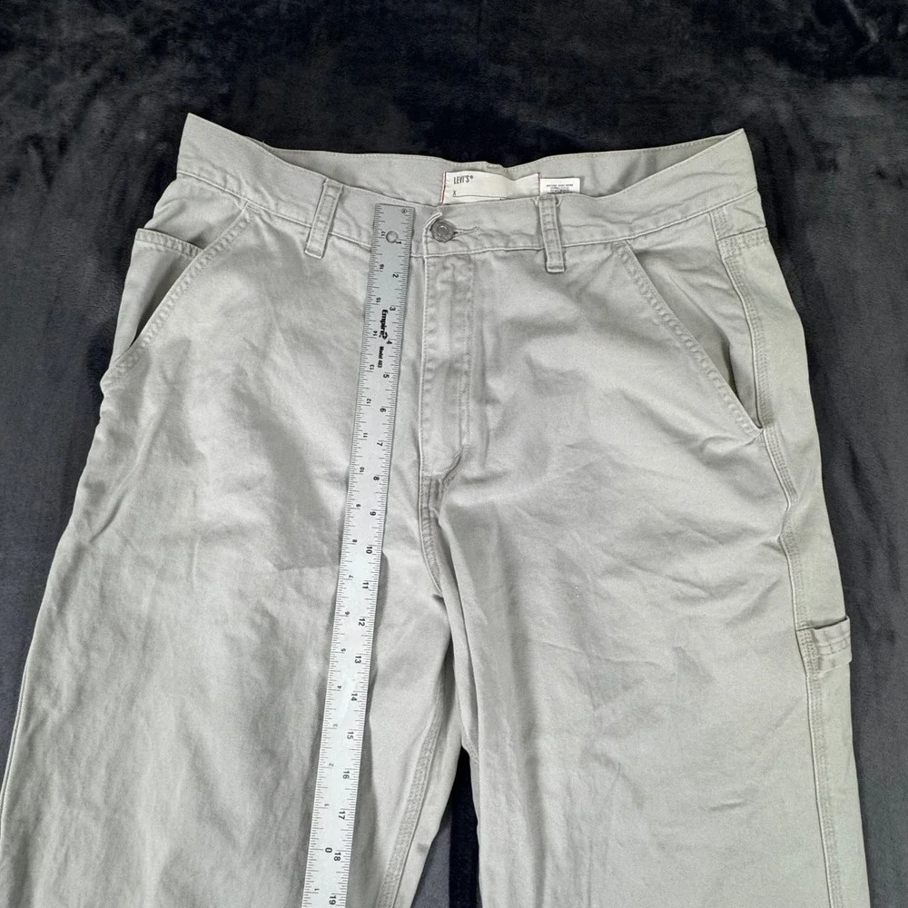 Levis Carpenter Pants Mens 34x32 Tan Utility Workwear Cotton Twill 3090